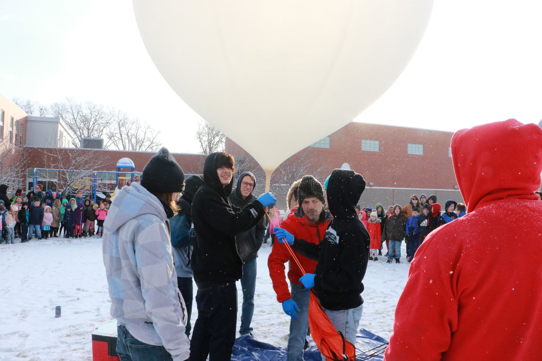 PHOTOS: Weather balloon launch at Lincoln Elementary